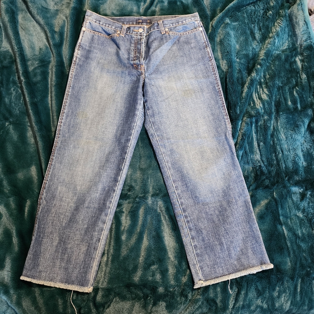 J Crew Classic‎ Blue Denim Straight Leg Jeans Size 12